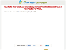 Tablet Screenshot of mycreditrepairuniversity.com